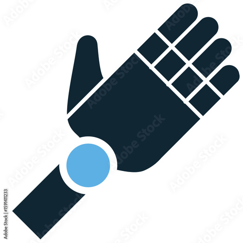 Prophetic arm icon vector, symbolizing divine guidance, future vision, or supernatural power. Ideal for religious themes, spiritual concepts, or mystical designs representing foresight intervention