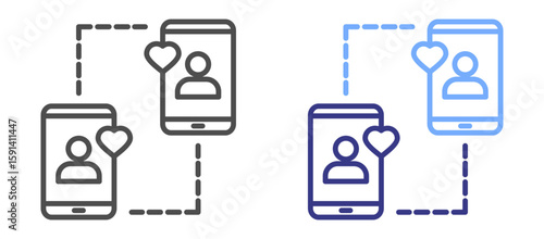 Online Dating icon color