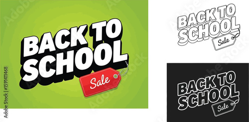 Back to school sale event promotion banner template design vector illustration hundred character title