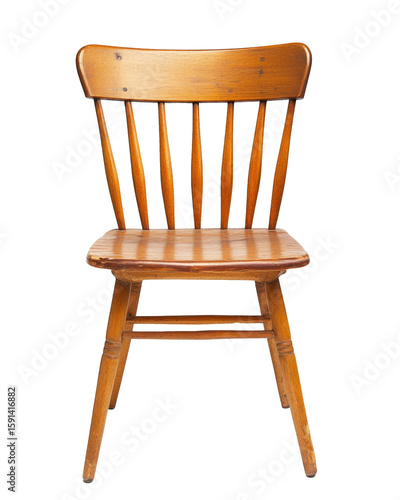 Classic wooden chair with simple design and texture