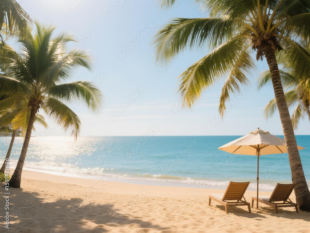 Obraz premium palm trees on the beach