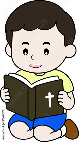 성격책 읽는 남자아이