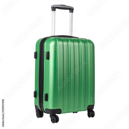 Bright Green Hard-shell Luggage for Travel and Adventure Enthusiasts