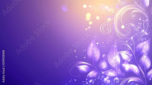 Elegant, glowing floral design background