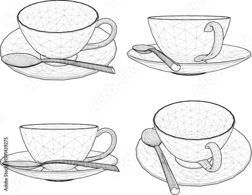 Vector illustration of a cup of coffee design to accompany breakfast 