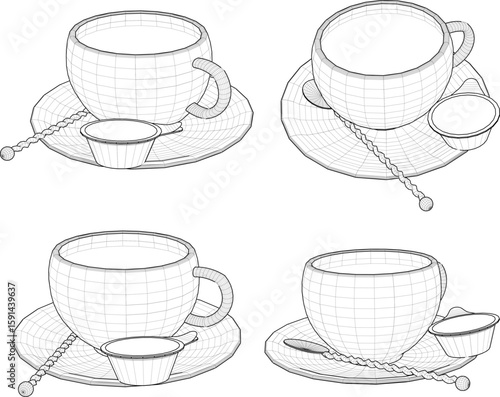 Vector illustration of a cup of coffee design to accompany breakfast