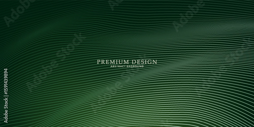 Futuristic green technology background with luxury and shiny premium lines.vector eps10