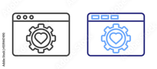 Online Dating service icon color