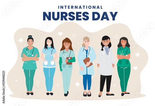 nurse day illustration clipart worker assistant hospital illustration medical