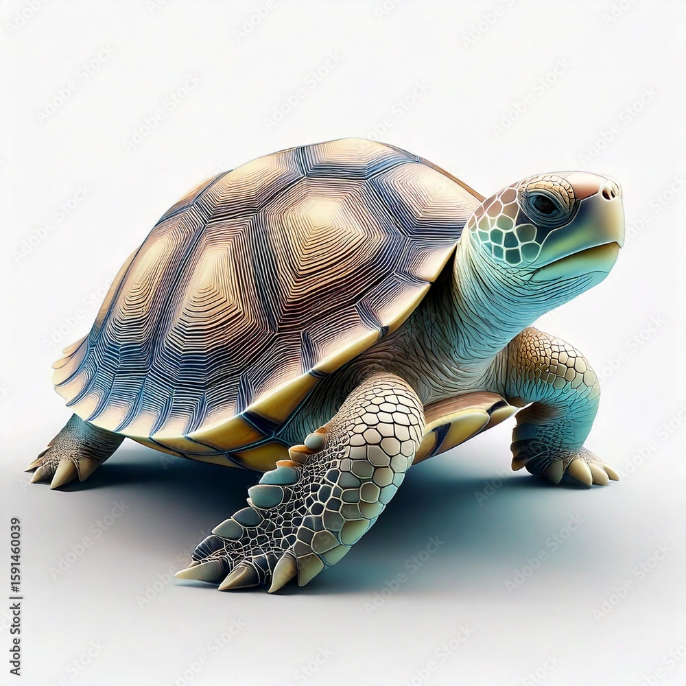 Fototapeta premium illustration turtle icon logo with white background