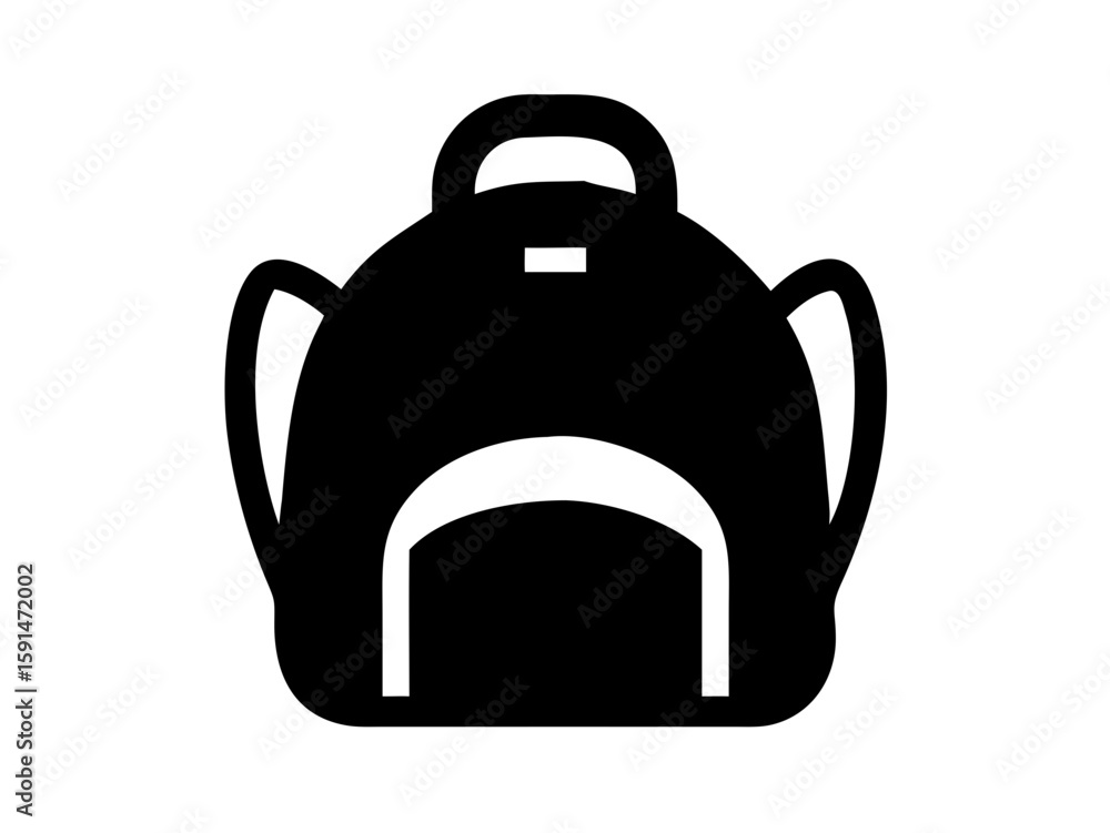 Backpack Icon Silhouette Illustration. School Bag Vector Backpack Icon Silhouette Illustration. School Bag Vector