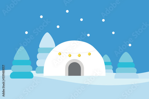 flat arctic landscape with soft rolling snow  one