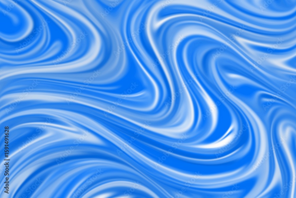 Fototapeta premium Beautiful abstract blue background with waves. Luxury satin, liquid, silk, wave, fabric, curve, line, paint, fluid, textile, texture blue color design for wallpaper, banner, template, etc.