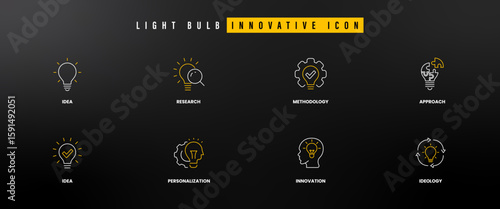 Light Bulb Innovative Icon Pack