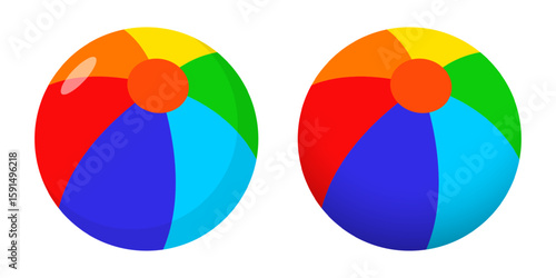 Vector isolated Beach Balls set