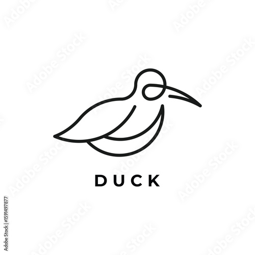 Duck logo vector icon template