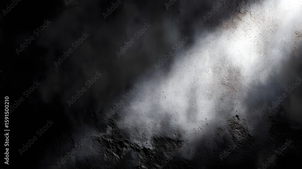 Fototapeta premium Dramatic concrete wall with intricate shadow patterns