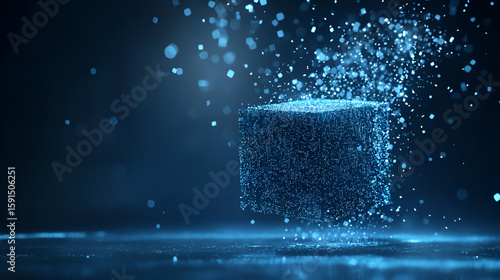 Wallpaper Mural Icebox breaking under the water  with blue back ground illustration Torontodigital.ca