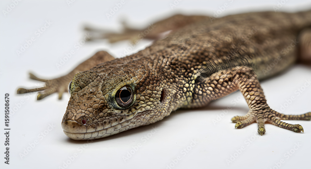 Naklejka premium Closeup of bearded dragon lizard