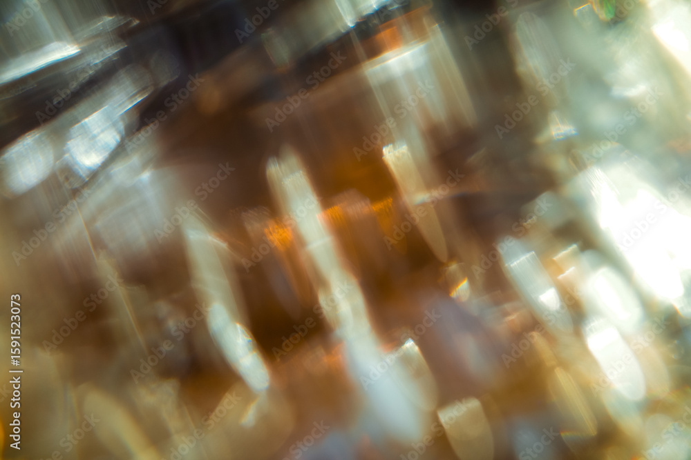 Fototapeta premium Golden Abstract Light Streaks with Soft Motion Blur