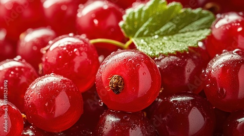 Wallpaper Mural Close-up of red currants with water droplets. Torontodigital.ca