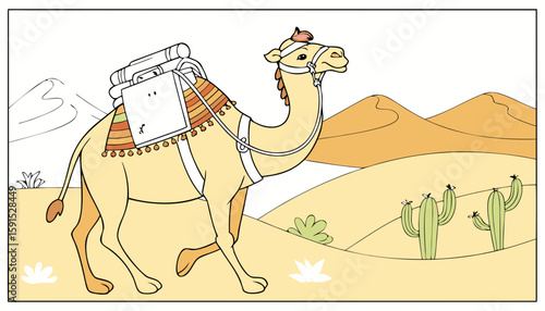 camel in the desert