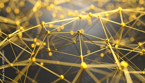 Golden network of interconnected spheres