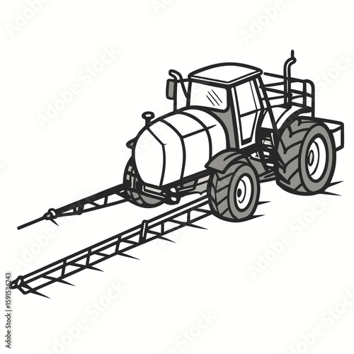 Agricultural sprayer tractor with boom agriculture