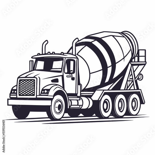 Cement mixer truck construction vehicle industrial vehicle