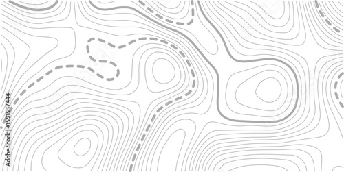 Topographic map background geographic line map with elevation assignments. Modern design with White background with topographic wavy pattern design.paper texture Imitation of a geographical map shades