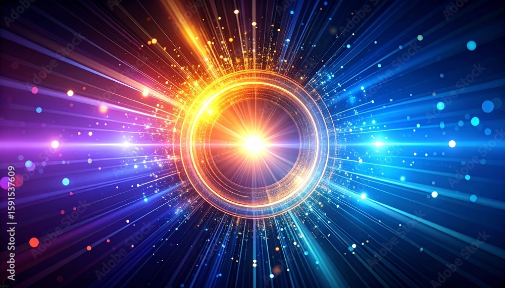 Naklejka premium Cosmic Gradient Burst