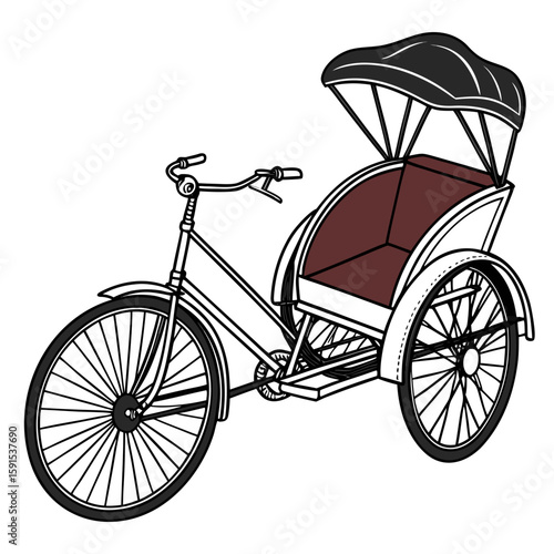 Classic Bicycle with Sidecar transport vehicle