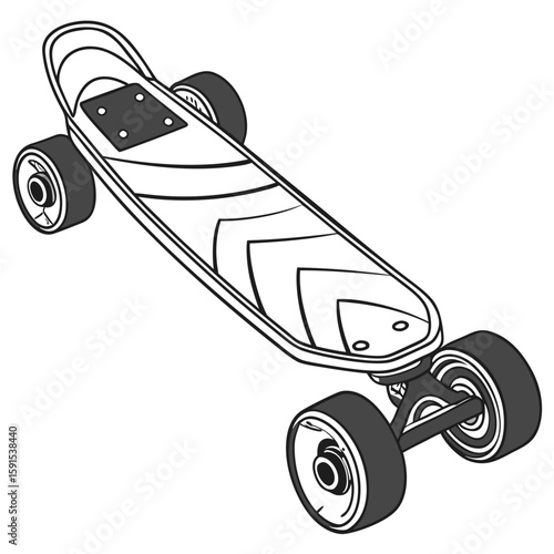 Electric skateboard outline longboard wheels