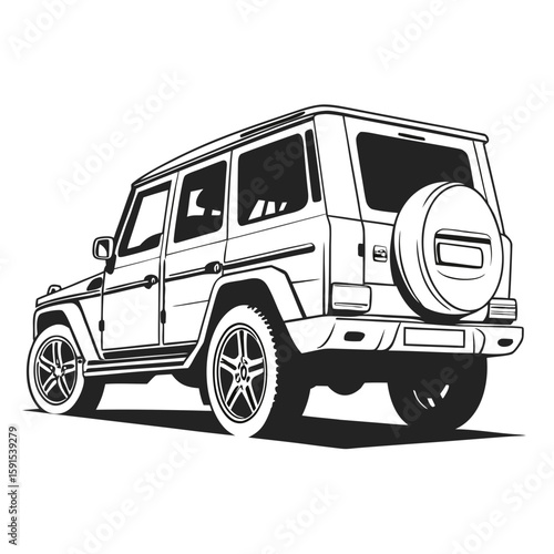 Luxury S U V with Spare Tire luxury suv sports utility vehicle