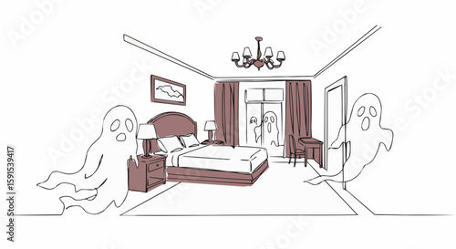 A haunted bedroom.