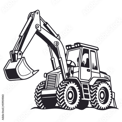 Heavy construction digger machine excavator heavy equipment