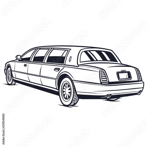 Luxury limousine side view luxury car vehicle