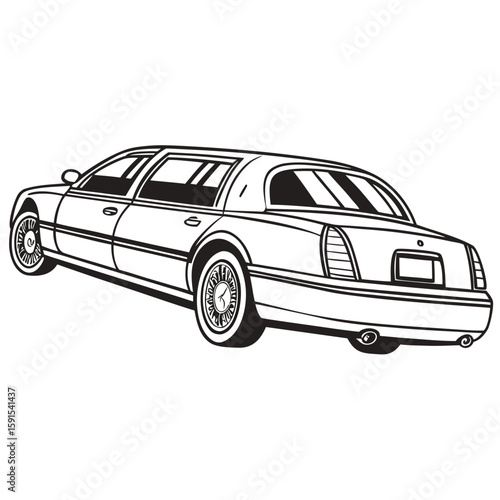 Luxury limousine side view luxury car vehicle