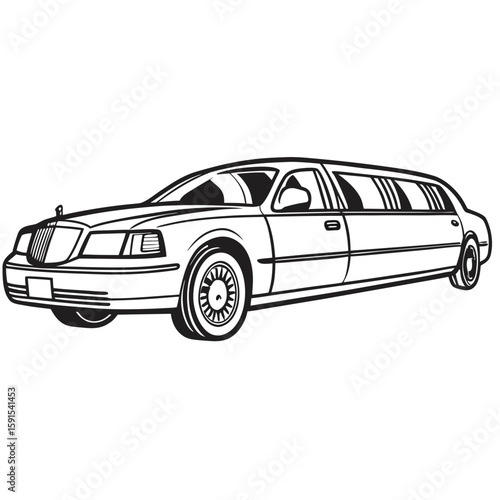 Luxury limousine side view luxury car vehicle