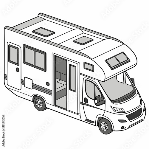 Motorhome campervan vehicle travel transport