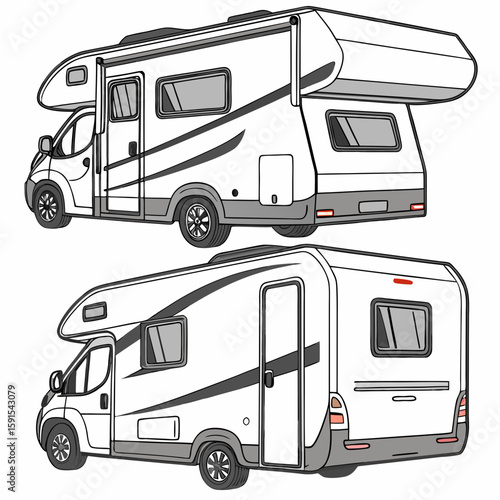Motorhome with extended sleeping area camper travel