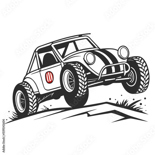 Off road buggy racing through terrain dune buggy off road vehicle