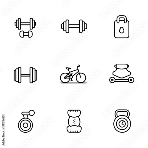 GYM & FITNESS FLAT ICON