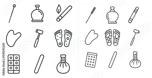 Set of medical supplies and tools. The supplies include a bottle, a pair of scissors, a nail file, a nail clipper, a brush, a comb, a nail brush, a nail polish, a nail polish remover