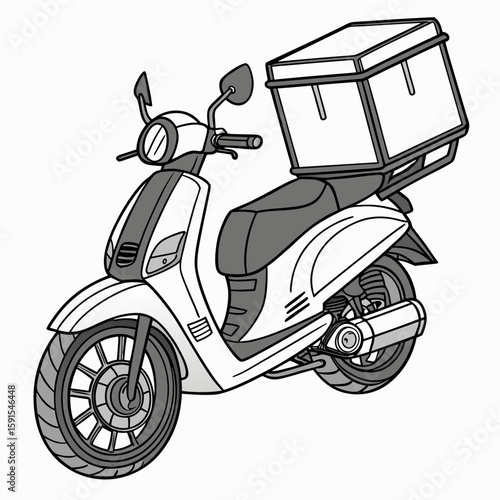 Scooter with cargo box motor scooter delivery