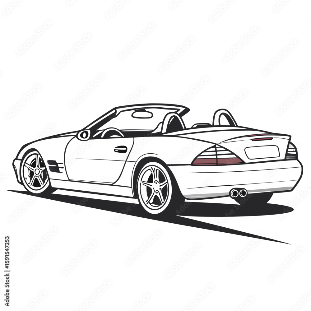 Obraz premium Sleek convertible sports car coupe luxury