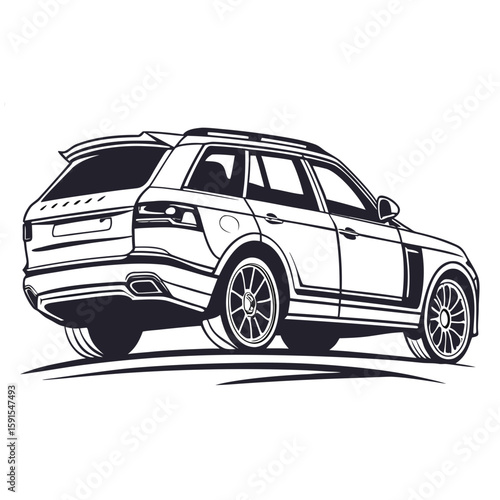 Sleek luxury S U V profile luxury SUV sports utility vehicle