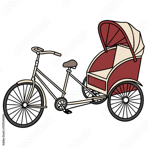 Vintage bicycle with sidecar transportation transport