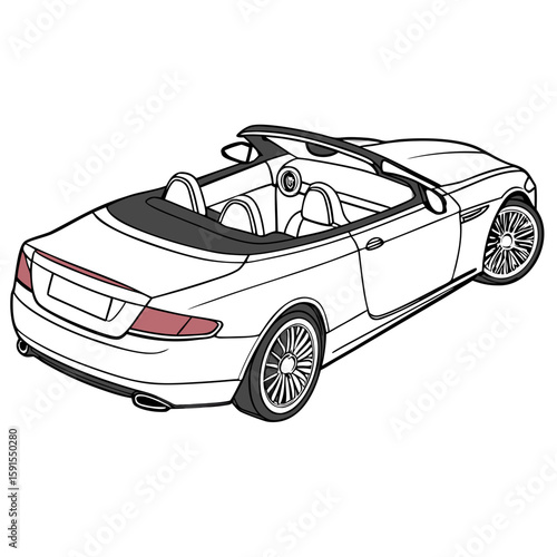White convertible sports car luxury automobile