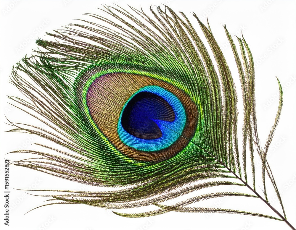 Obraz premium Close-up of a peacock feather